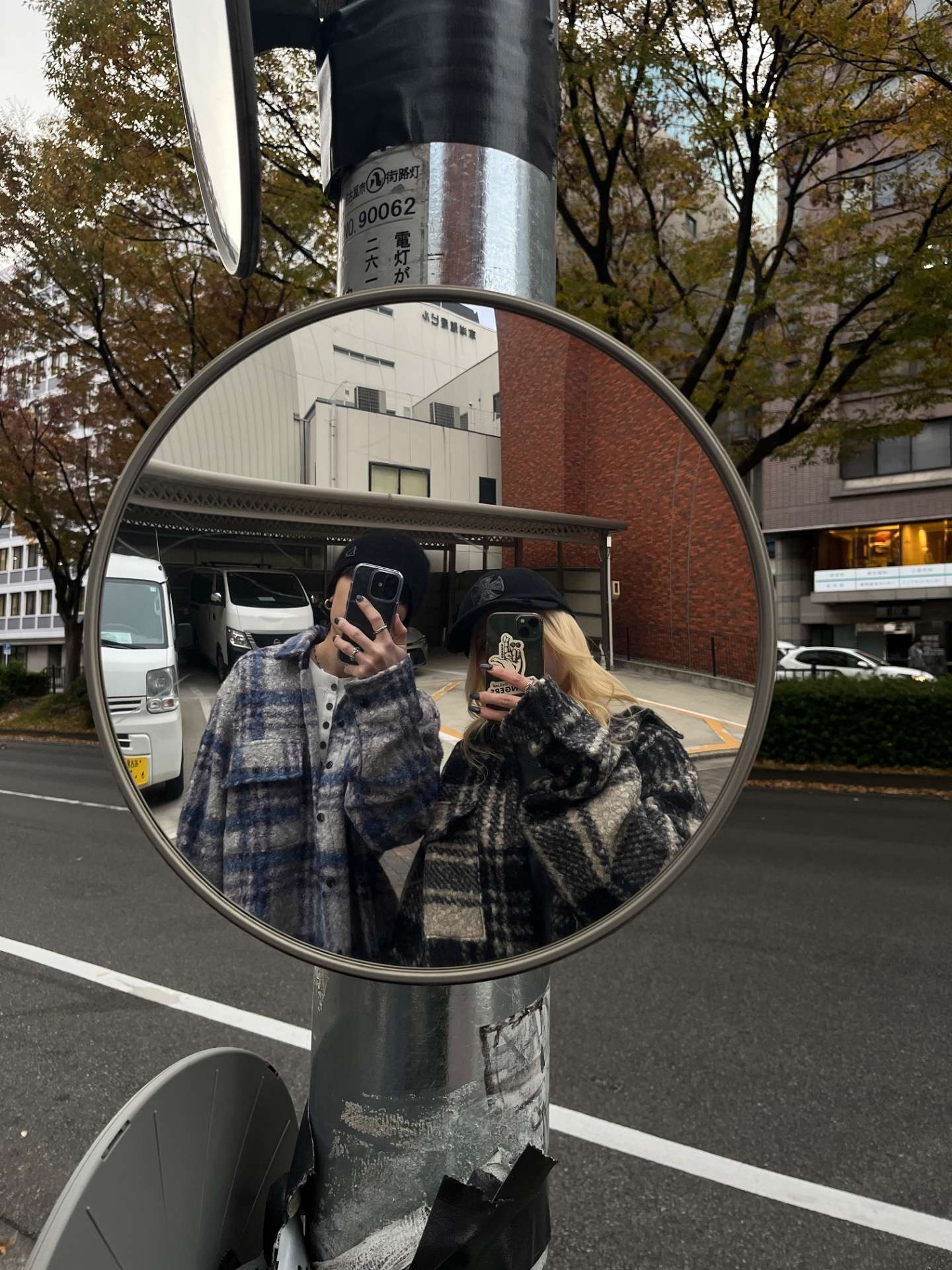 ボア素材とチェック柄がかわいい✮⋆˙